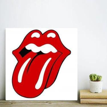 Imagem de Placa Quadro Rolling Stones Logo Simbolo Lingua Mdf 20x30cm - ARTSIM