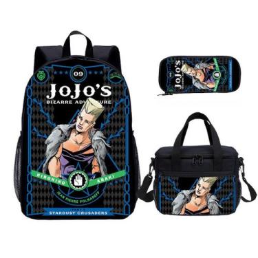 Imagem de Conjunto de mochilas escolares Jojos Bizarres Adventures, mochila, láp