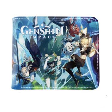 Imagem de Carteira, bolsa de moedas, couro, bifold, Genshins Impacts Anime - Yiw