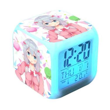 Imagem de Despertador digital LED Aeromants Square 8x8x8cm para crianças - yiwei