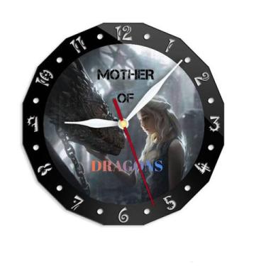 Imagem de Relógio de parede Anime Mother of Dragon Daenerys 30cm acrílico - yiwe