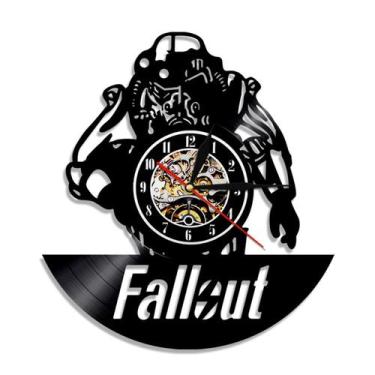 Imagem de Relógio de parede Fallout Vinyl Record Anime 30cm preto - yiweisai