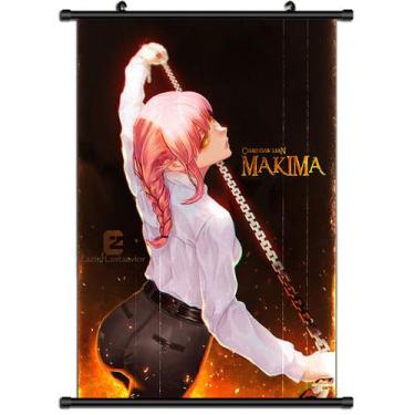 Imagem de Pôster de pintura de parede em tela Chainsaws Mans Makimas Anime - yiw