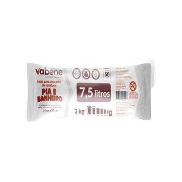 Imagem de Saco De Lixo Pia e Banheiro Branco 7,5 litros Rolo 50 Un - Vabene