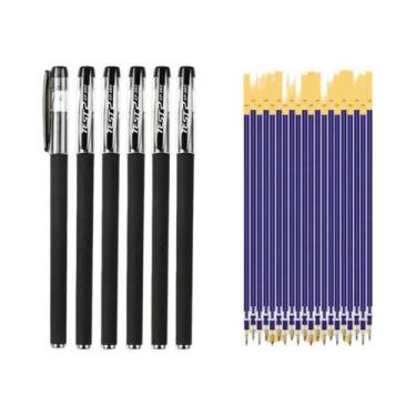 Imagem de Caneta Gel Fosca Preta Para Estudantes, Escritório E Exames, Caneta De