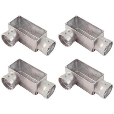 Imagem de 4 Condulete Tipo LR em Alumínio Sem Rosca Medida 2 1/2 Sieg