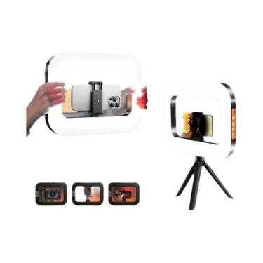 Imagem de Luz De Anel LED Portátil Recarregável USB Para Câmera De Celular, Maqu