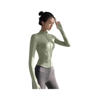 Imagem de Jaqueta De Yoga Feminina De Secagem Rápida Com Manga Longa, Proteção S