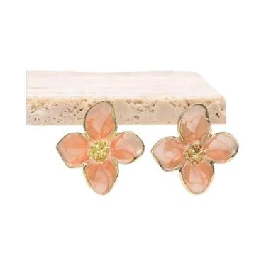 Imagem de Brincos De Acrílico Com Flores De Camélia Branca Para Mulheres, Joias 