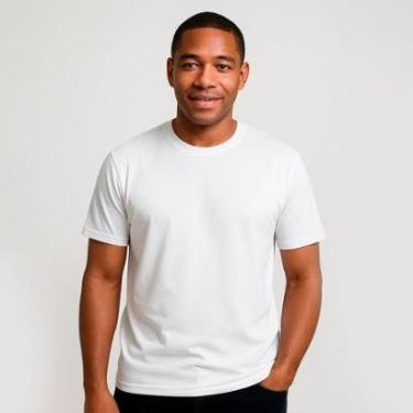 Imagem de Camiseta Manga Curta Proteção Solar UV Liso Piscina Praia-Masculino