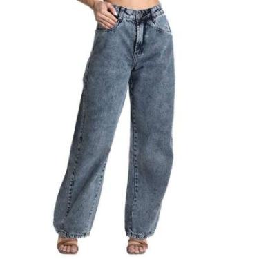 Imagem de Calça Jeans Sawary Barrel - 281842 - Azul 46-Feminino