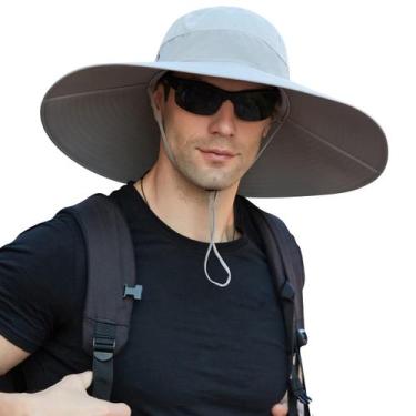 Imagem de Chapéu HUAMULAN de 6 polegadas de aba larga UPF50+ à prova d'água ajus