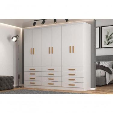 Imagem de Guarda Roupas New Mônaco 6 Portas E 12 Gavetas - Branco Branco - EVIDÊ