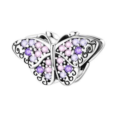 Imagem de Pingente De Coração Rosa Em Prata Esterlina 925 Para Mulheres, Charme 