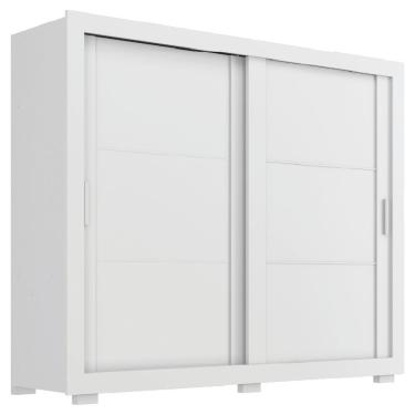 Imagem de Guarda Roupa Casal Titanium 2 Portas de Correr 4 Gavetas MDP Branco Zanzini Móveis