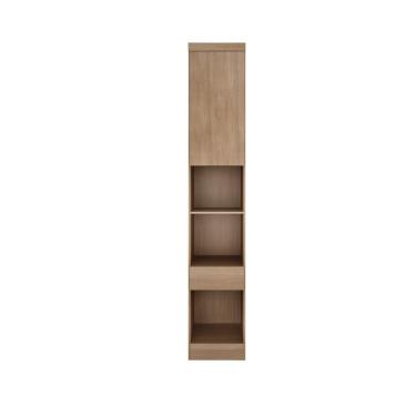 Imagem de Guarda Roupa Casal Safira 1 Porta de Bater 1 Gaveta MDF Cumaru Clic Móveis