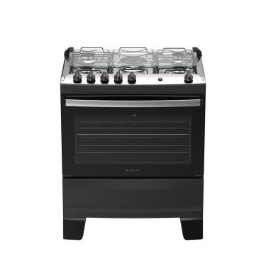 Imagem de Fogão 5 bocas Atlas Agile Up Automático Mesa Inox Preto