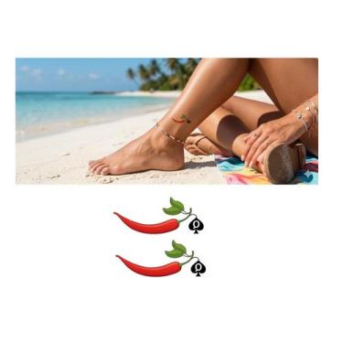 Imagem de Tattoo Temporária Hotwife Premium  Dupla Pimenta Rainha - Wellstore