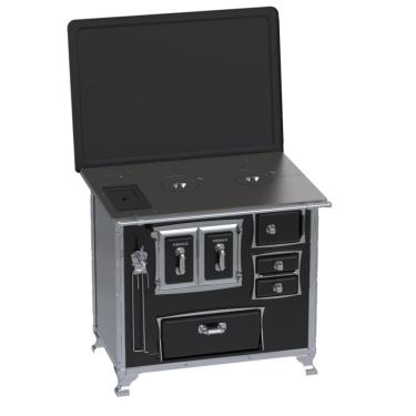 Imagem de Fogao a Lenha Venax GII n 2 Sec XVIII Preto Gab Cald SE