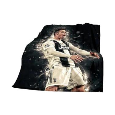 Imagem de Cobertor Estampado De Futebol CR7, Quente, Macio E Confortável, Para P