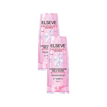 Imagem de Kit 2 Condicionador Elseve Glycolic Gloss L'oréal Paris Sela Gloss Cab