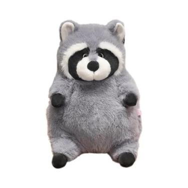 Imagem de Boneco De Pelúcia De Guaxinim Cinza Super Macio, Brinquedo Animal Para