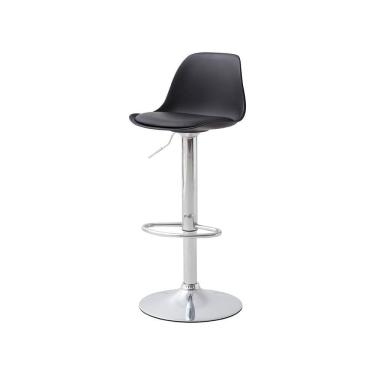 Imagem de Banqueta Eiffel Design Eames Assento em Polipropileno com Courino Base em Madeira com E...