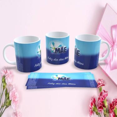 Imagem de Caneca de Porcelana 325ML Mães Estampa 114 Decorada para Dia das Mães com Uso em micro-...