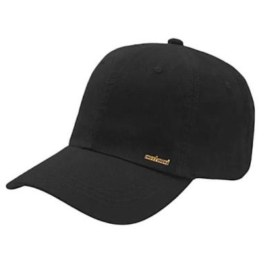 Imagem de Boné Unissex Colcci Básico Placa Pequena Logo Metal Dourado, Preto, UN