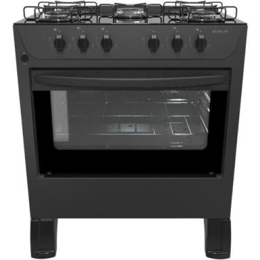 Imagem de Fogão a Gás Braslar Carina Black 5 Bocas Acendimento Automático, PRETO