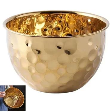 Imagem de Tigela BSL3881-4 para Sobremesa e Salada em Inox Versátil Multiuso para Mesa e Cozinha Dourado Ideal Importados