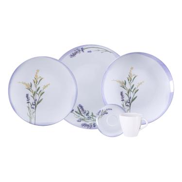 Imagem de Aparelho de Jantar Tramontina Campestre em Porcelana Decorada 20 Peças para 4 Pessoas