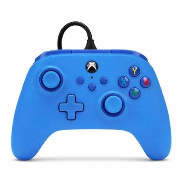 Imagem de Controle PowerA Xbox Com Fio Azul USB 3m PC Xbox Series X S One Licenc