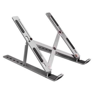 Imagem de Suporte Notebook Ajustavel Multilaser AC378 em Aluminio Prata