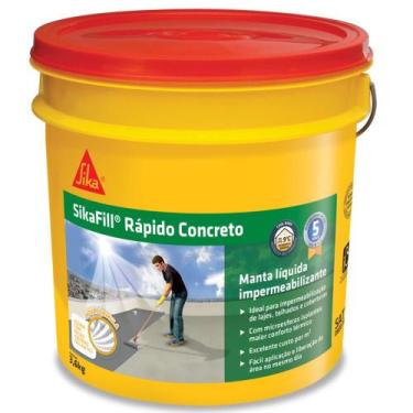 Imagem de Sikafill Rápido Cinza Concreto 3,6 Kilos - 428203 - SIKA