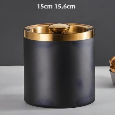 Imagem de Balde De Gelo De Aço Inoxidável De Grande Capacidade Com Tampa, Isolam