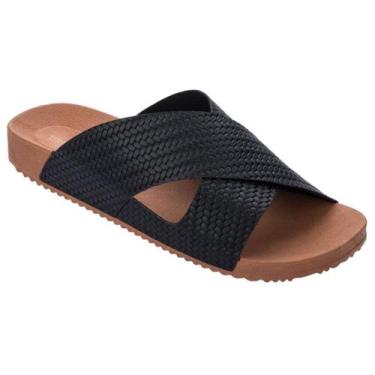 Imagem de Papete  terra e água canoa chinelo sandalia slide, Preto, 38