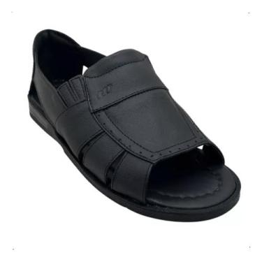 Imagem de Sandália Italianinho em Couro Legítimo Elastico Comfort Masculino Orig