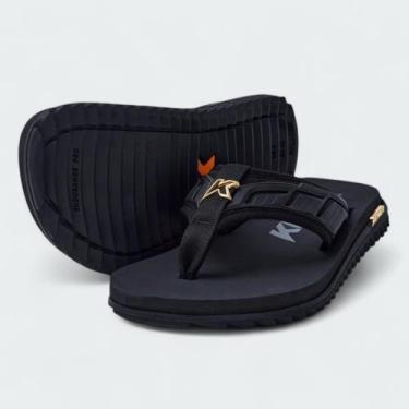 Imagem de Chinelo Kenner Kivah Full Force Masculino, 41, Preto, Dourado