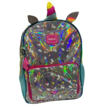 Imagem de Mochila Clio Hológrafica Unicornio 23118, Único, Azul