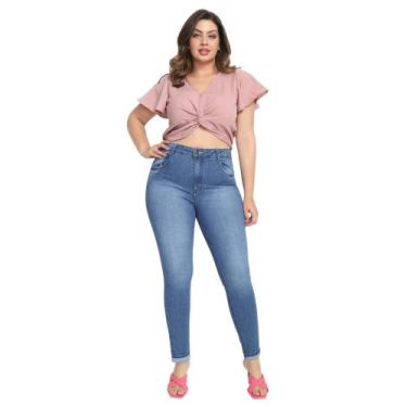 Imagem de Calça biotipo jeans feminina skinny plus size, 46