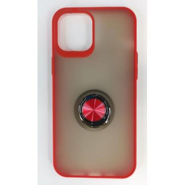 Imagem de Capa Capinha iphone 12 pro max tela 6.7 C/ anel Dedos lisa - HHW, verm