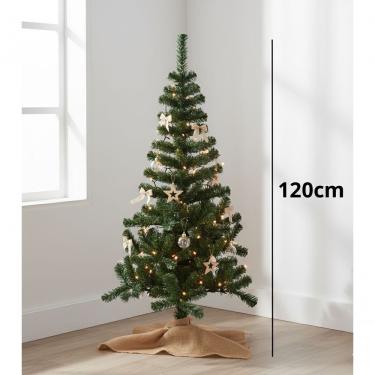 Imagem de Árvore de Natal Tradicional Verde 120cm para Decoração de Festas com Base Plástica 60cm