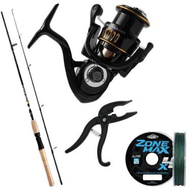Imagem de Kit Pesca Completo Molinete Maruri Astro Air 8 Rolamentos Vara Pro Sta