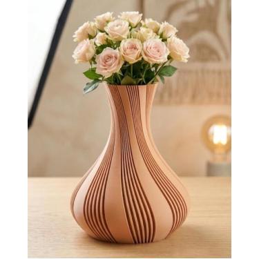 Imagem de vaso para decoração p/flores moderno elegante decora MARROM - FESTLOJA
