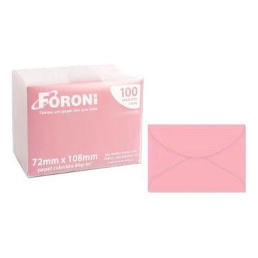 Imagem de Envelope Foroni 72x108mm Rosa Claro 80g Pequeno