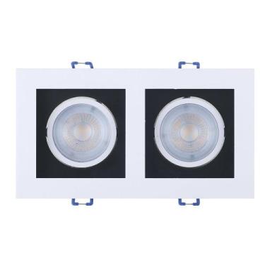 Imagem de Luminária spot frame embutir quadrado recuado led 2xmr16 10w - TASCHIB