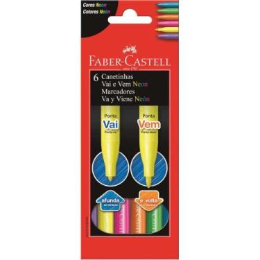 Imagem de Caneta Hidrografica Vai e VEM Neon 6 Cores PCT.C/12 - FABER-CASTELL