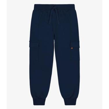 Imagem de Calça Infantil Masculino Moletom Felpa Trick Nick Azul, 16, Azul
