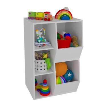 Imagem de Organizador de Brinquedos Mirela MDF 60cm Branco Woodcore